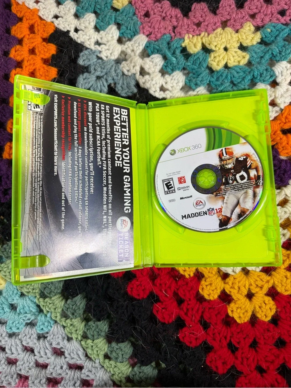 Microsoft Xbox 360 Madden NFL 12 — White, Brown, Green